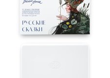  Набор акварели «Русские сказки» — это 12 оттенков созданных для передачи тончайших цветовых нюансов русской природы и декоративного искусства – от изразцовых узоров до орнаментов вышивки. Цветовая гамма набора вдохновлена живописными полотнами Васнецова, Билибина, Врубеля и народными ремеслами. 

…