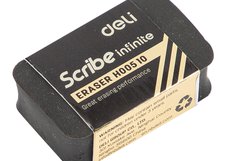 Ластик Deli Scribe Infinite EH00510 — мягкий черный ластик из nano PVC. Обеспечивает чистое и пылеобразное стирание без повреждения бумаги. Отличается комфортным хватом и высокой точностью стирания.