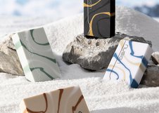 Ластик NuSign "Natural Fluids", 30х50х10,5 мм, ПВХ, 4 дизайна ассорти, 24 шт, дисплей бокс