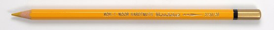Карандаш акварельный художественный Mondeluz "KOH-I-NOOR" 3720/28, 12 шт/уп, охра золотая