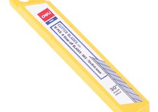 Лезвия Deli широкое лезвие 9 мм, сталь, серый (10шт)
