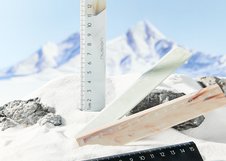 Линейка NuSign "Natural Fluids", 15 см, пластик, белая, блистер
