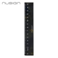 Линейка NuSign "Natural Fluids", 15 см, пластик, черная, блистер