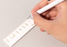 Линейка NuSign 15 см, пластик, белая, блистер