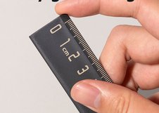 Линейка NuSign 15 см, пластик, черная, блистер