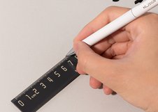 Линейка NuSign 15 см, пластик, черная, блистер