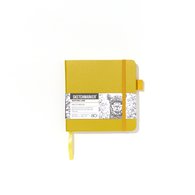 Блокнот для зарисовок Sketchmarker 140г/кв.м 12*12см 80л твердая обложка Горчичный