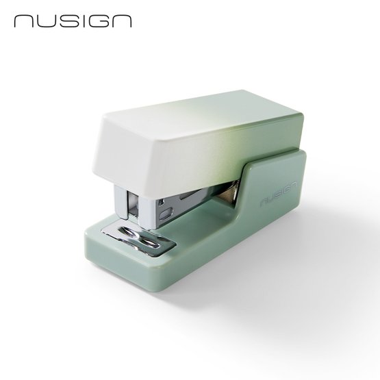Мини-степлер NuSign "Sunshine Whisper",  для скоб 24/6, 26/6, пластик, скобы в комплекте, зеленый