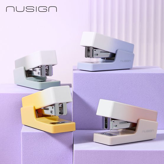 Мини-степлер NuSign "Sunshine Whisper",  для скоб 24/6, 26/6, пластик, скобы в комплекте, фиолетовый