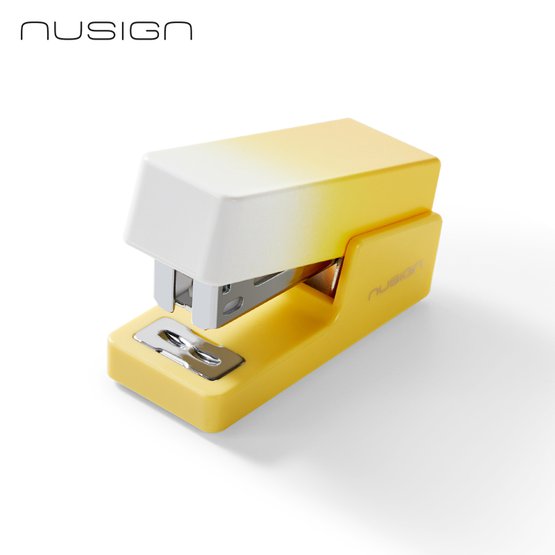 Мини-степлер NuSign Sunshine Whisper,  для скоб 24/6, 26/6, пластик, скобы в комплекте, золотистый
