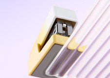 Мини-степлер NuSign Sunshine Whisper,  для скоб 24/6, 26/6, пластик, скобы в комплекте, золотистый