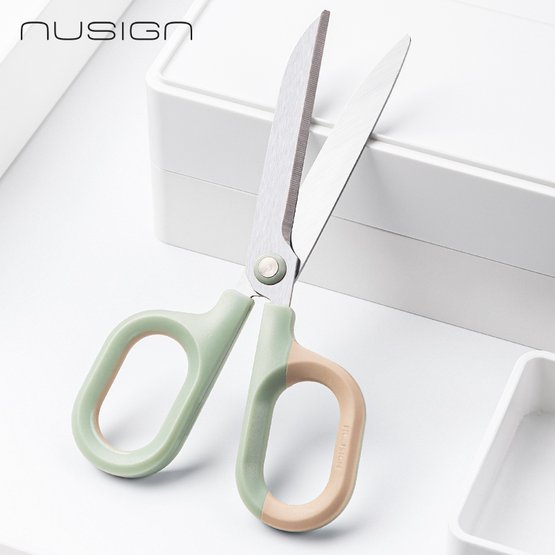 Ножницы NuSign зеленые, 14,5 см, блистер