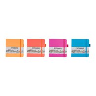 Блокнот для зарисовок Sketchmarker 140г/кв.м 12*12см 80л 4 цвета (синий, коралл, фуксия, апельсин)