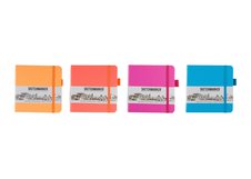 Блокнот для зарисовок Sketchmarker 140г/кв.м 12*12см 80л 4 цвета (синий, коралл, фуксия, апельсин)