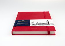 Блокнот для зарисовок Finenolo 160г/кв.м 14,8*21см 40л твердая обложка красный