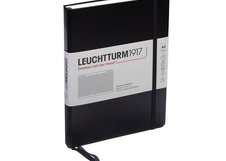Блокнот Leuchtturm1917 Classic A5 (14.5x21см.) 80г/м2 - 251 стр. в клетку, твердая обложка, цвет: черный