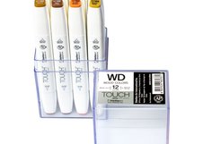 Набор маркеров  TOUCH BRUSH Wood Colors 12цв. древесные тона