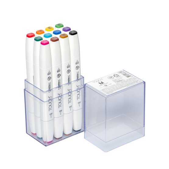 Набор маркеров  TOUCH BRUSH Main Colors  12цв. основные цвета