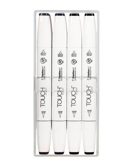 Набор маркеров ShinHan TOUCH BRUSH Cool Grey 12цв. холодные серые тона