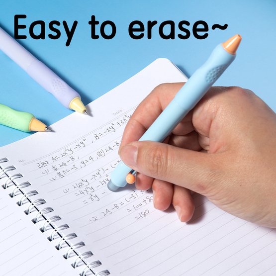 Автоматическая гелевая ручка Deli EG310-BL "Erasable" с функцией стирания. Пулевидный наконечник 0,5 мм обеспечивает плавное письмо. Мягкий эргономичный грип с выемками под пальцы повышает комфорт при длительном использовании. Круглый корпус, синие чернила, картонная коробка.