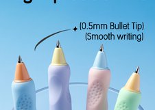 Автоматическая гелевая ручка Deli EG310-BL "Erasable" с функцией стирания. Пулевидный наконечник 0,5 мм обеспечивает плавное письмо. Мягкий эргономичный грип с выемками под пальцы повышает комфорт при длительном использовании. Круглый корпус, синие чернила, картонная коробка.