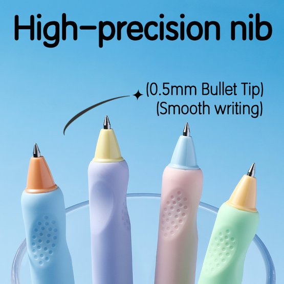 Автоматическая гелевая ручка Deli EG310-BL "Erasable" с функцией стирания. Пулевидный наконечник 0,5 мм обеспечивает плавное письмо. Мягкий эргономичный грип с выемками под пальцы повышает комфорт при длительном использовании. Круглый корпус, синие чернила, картонная коробка.