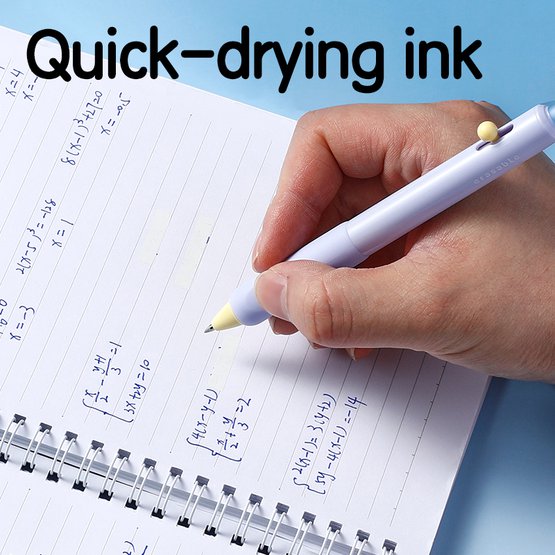 Автоматическая гелевая ручка Deli EG310-BL "Erasable" с функцией стирания. Пулевидный наконечник 0,5 мм обеспечивает плавное письмо. Мягкий эргономичный грип с выемками под пальцы повышает комфорт при длительном использовании. Круглый корпус, синие чернила, картонная коробка.