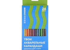 Набор акварельных карандашей Стихия 24 цветов в картонной упаковке