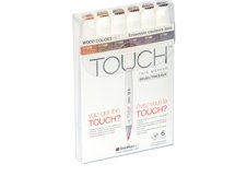 Набор маркеров  TOUCH BRUSH Wood Colors 6цв. древесные тона