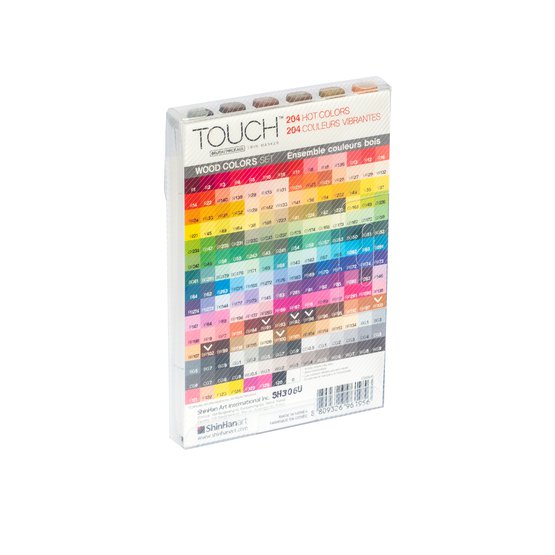 Набор маркеров  TOUCH BRUSH Wood Colors 6цв. древесные тона