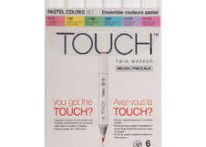 Набор маркеров  TOUCH BRUSH  Pastel  6цв. пастельные тона