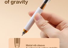 Ручка Deli Hexify EG363-BL 0,5 мм с гибридным наконечником и двойным шариком. Мягкий грип и технология стабилизации наконечника обеспечивают плавное письмо. Смещенный центр тяжести повышает комфорт. Синие чернила.