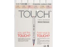 Набор маркеров  TOUCH BRUSH Skin Tones "А" 6цв. телесные тона