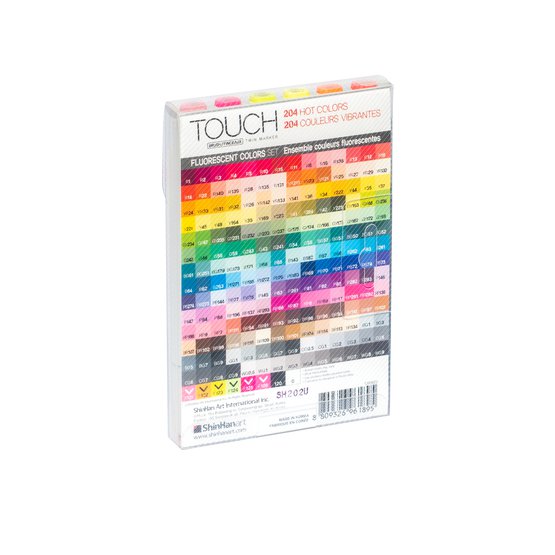 Набор маркеров  TOUCH BRUSH 6цв. флюоресцентные цвета