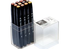 Набор маркеров ShinHan TOUCH TWIN Wood Colors 12цв. древесные тона