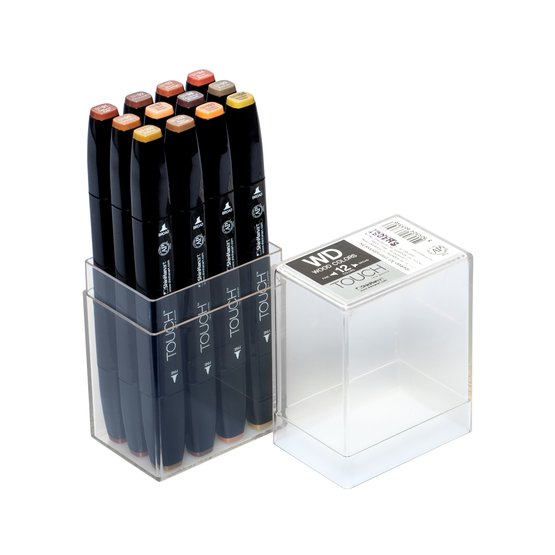 Набор маркеров ShinHan TOUCH TWIN Wood Colors 12цв. древесные тона