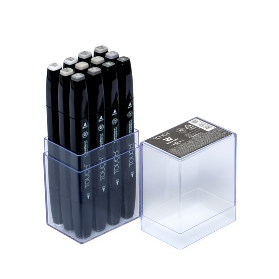 Набор маркеров ShinHan TOUCH TWIN Warm Grey  12цв. теплые серые тона