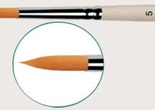 1210 Roubloff Кисть Синтетика круглая короткая ручка пропитана лаком №9