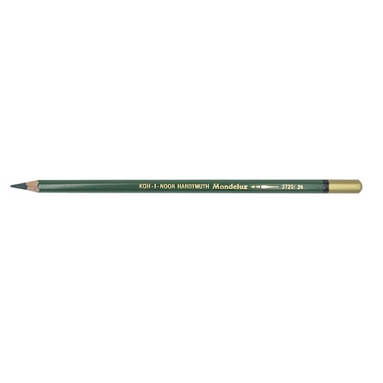 Карандаш акварельный художественный Mondeluz "KOH-I-NOOR" 3720/26, 12 шт/уп, зелёный тёмный