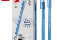 Шариковая ручка Deli Flickwell EQ120-BL 0,7 мм с синими чернилами пониженной вязкости. Обеспечивает плавное письмо и стабильную подачу чернил. Подходит для ежедневного использования в офисе и школе.