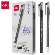Шариковая ручка Deli Flickwell EQ120-BK 0,7 мм с черными чернилами пониженной вязкости. Обеспечивает мягкое и чистое письмо без пропусков. Подходит для ежедневного использования.