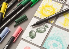 Набор цветных линеров Sketchmarker Artist Fine Pen Studio 24 цвета в картонной упаковке
