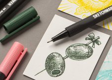 Набор цветных линеров Sketchmarker Artist Fine Pen Studio 24 цвета в картонной упаковке