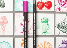 Набор цветных линеров Sketchmarker Artist Fine Pen Studio 24 цвета в картонной упаковке