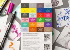 Набор цветных линеров Sketchmarker Artist Fine Pen Studio 24 цвета в картонной упаковке