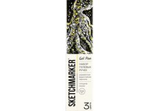 Набор гелевых ручек Sketchmarker Gel Белая Золото Серебро 0.6мм 3 штуки в картонной упаковке