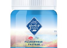 «РАДИАНТНЫЕ ЦВЕТА»
 Пигментный состав: P.W.6 P.B. 15:3  
 Светостойкость: *** - светостойкая краска  
 Радиантная голубая один из 8-ми оттенков представленных в серии «РАДИАНТНЫЕ ЦВЕТА» художественных гуашевых красок «Мастер-Класс».
 Радиантная голубая – чистый, звонкий цвет. Оттенок выполнен на ос…