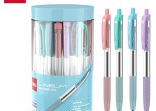 Шариковая ручка Deli Lineum EQ137C-BL 0,7 мм с гибридными чернилами. Обеспечивает стабильное и мягкое письмо. Корпус ассорти из 4 цветов.