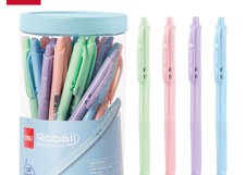 Шариковая ручка Deli ROBALL EQ117C-BL 0,7 мм с игольчатым наконечником. Синие чернила пониженной вязкости обеспечивают точное и аккуратное письмо. Круглый корпус, ассорти цветов, пластиковая туба.