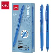 Шариковая ручка Deli ROBALL EQ115-BL 0,5 мм с пулевидным наконечником. Синие чернила обеспечивают аккуратное письмо. Круглый тонированный корпус, картонная коробка.